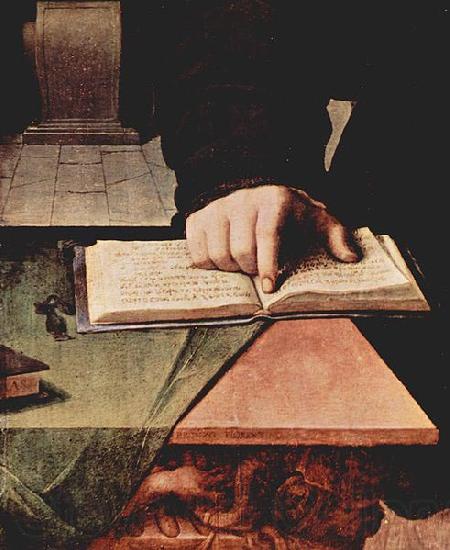 Angelo Bronzino Hand im aufgeschlagenem Buch Spain oil painting art